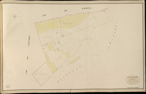 Tillières-sur-Avre. Section D _ du Bourg _ 1re de 3 Feuilles