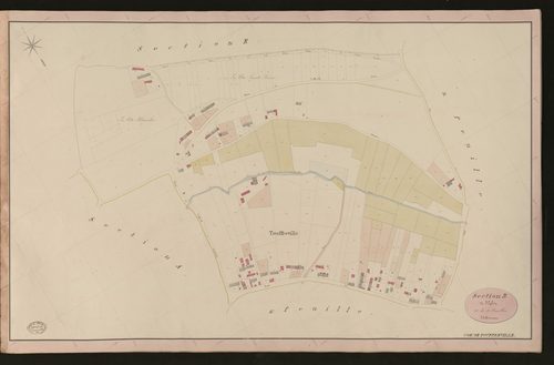 Touffreville. Section B _ de l'Eglise _ 1re de 4 Feuilles