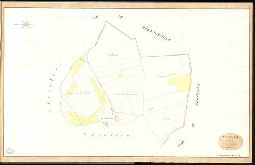 Tourneville. Section A _ des Roches _ 2e de 4 Feuilles