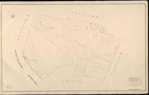 Trouville-la-Haule. Section C _ de la Damaiserie _ 1re de 2 Feuilles
