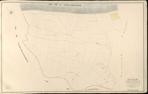 Trouville-la-Haule. Section E _ des Bruyères et du bout des haies _ 1re de 2 Feuilles