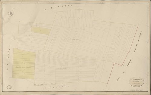 Villegats. Section A _ des Rouillards _ 3e de 4 Feuilles