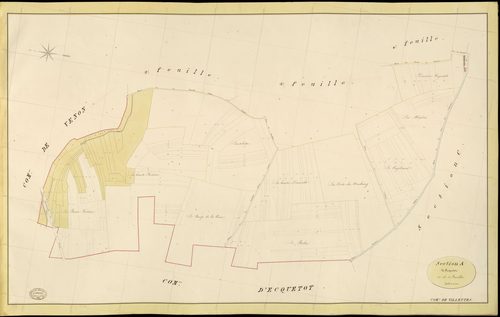 Villettes. Section A _ de Criquetot _ 1re de 4 Feuilles