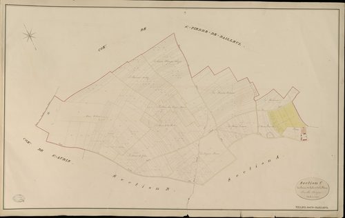 Villez-sous-Bailleul. Section C _ du Poirier de Golie et de la Plaine _ Feuille Unique