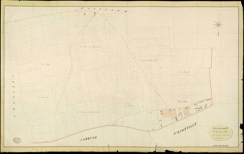 Villez-sur-le-Neubourg. Section B _ du hameau de Villez _ 2e et dernière Feuille