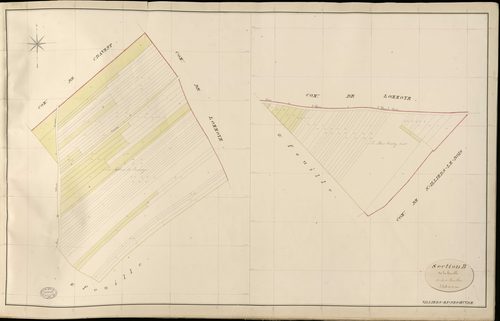 Villiers-en-Désœuvre. Section B _ de la harelle _ 1e de 4 Feuilles
