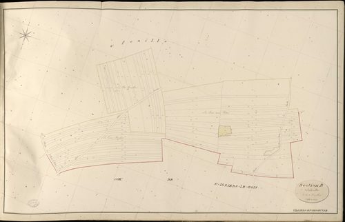 Villiers-en-Désœuvre. Section B _ de la harelle _ 3e de 4 Feuilles