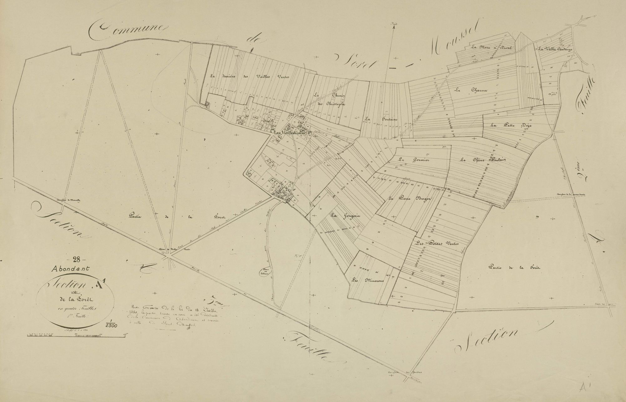 Section A, la Forêt, feuille 1.