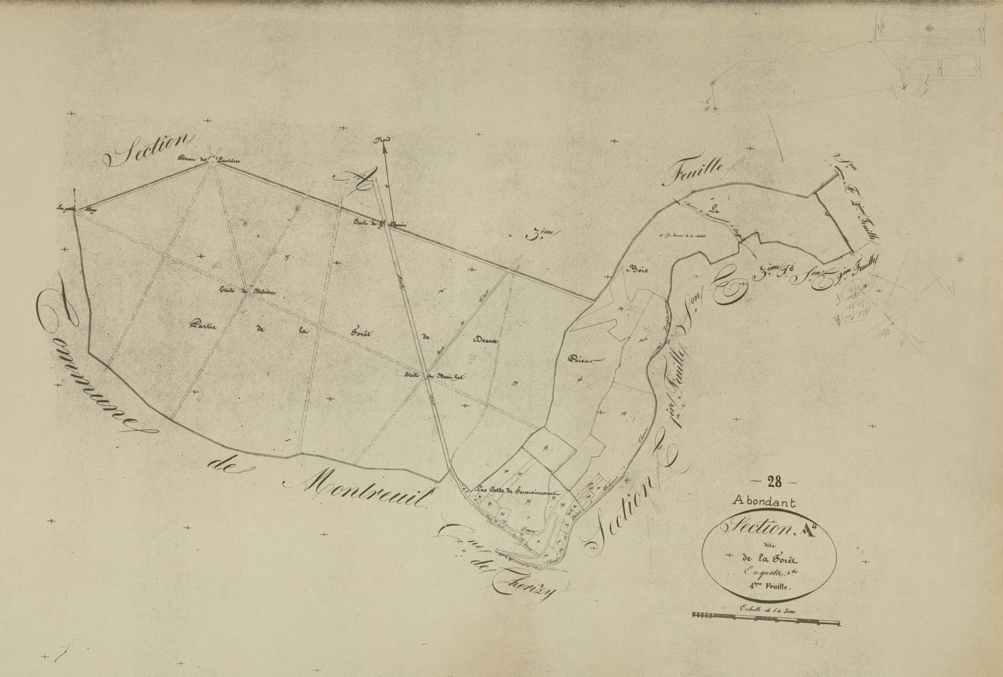 Section A, la Forêt, feuille 4.
