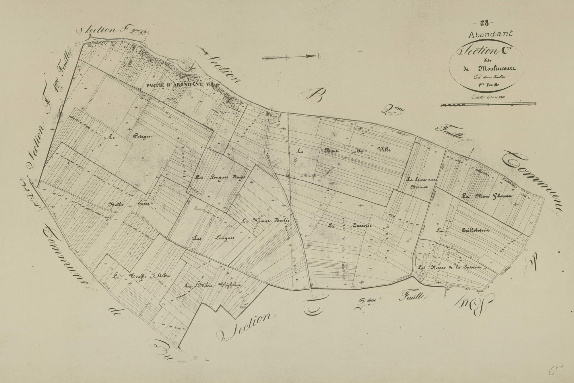 Section C, Moulincourt, feuille 1.