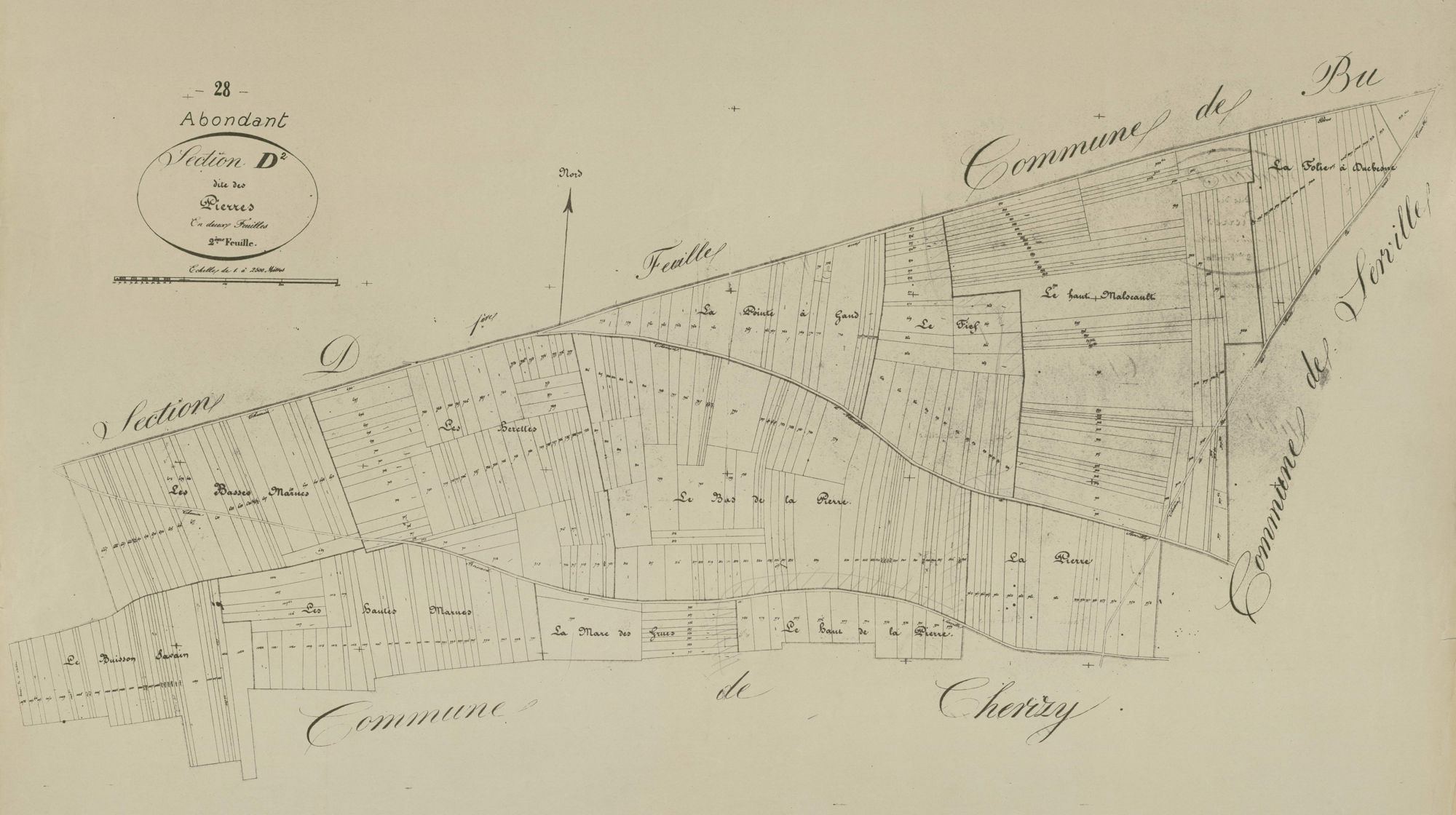 Section D, les Pierres, feuille 2.