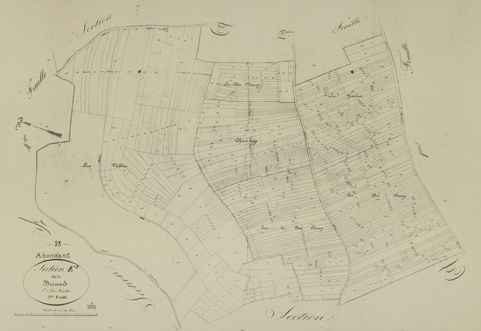 Section E, Brissard, feuille 3.