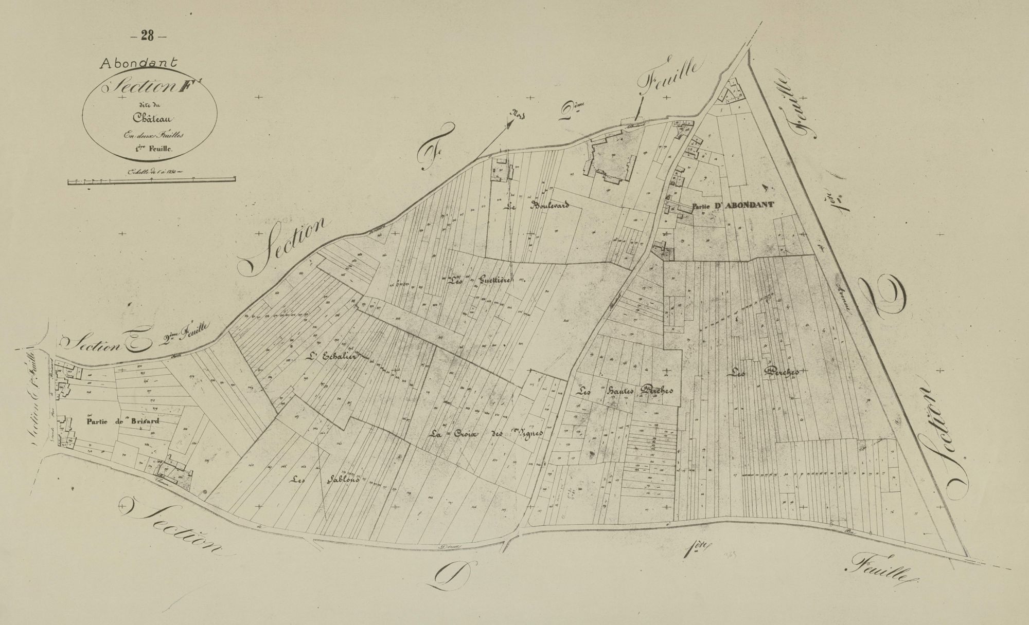 Section F, le Château, feuille 1.