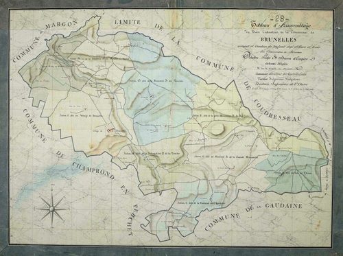 Tableau d'assemblage du plan parcellaire.