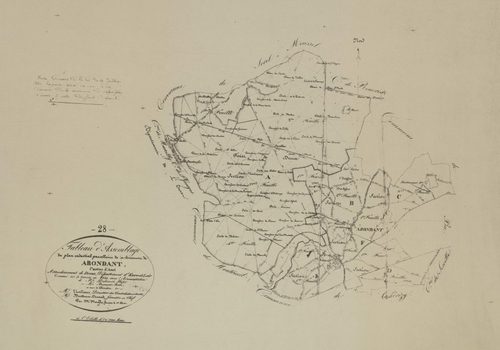 Tableau d'assemblage du plan parcellaire.