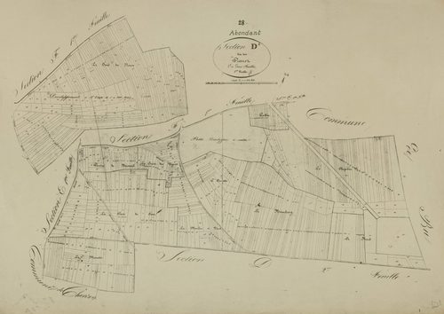 Section D, les Pierres, feuille 1.