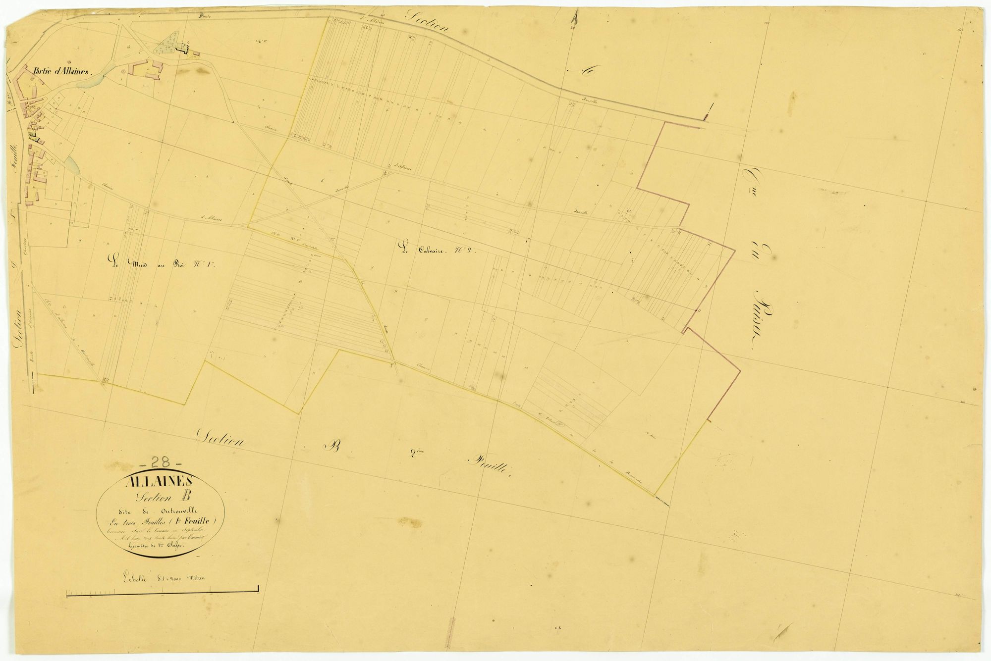 Section B, Outrouville, feuille 1.