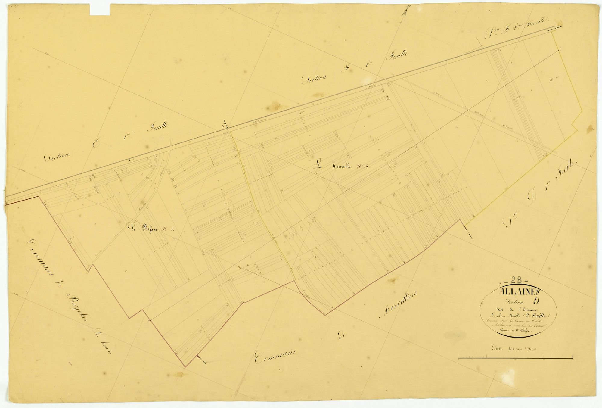 Section D, l'Etançon, feuille 2.