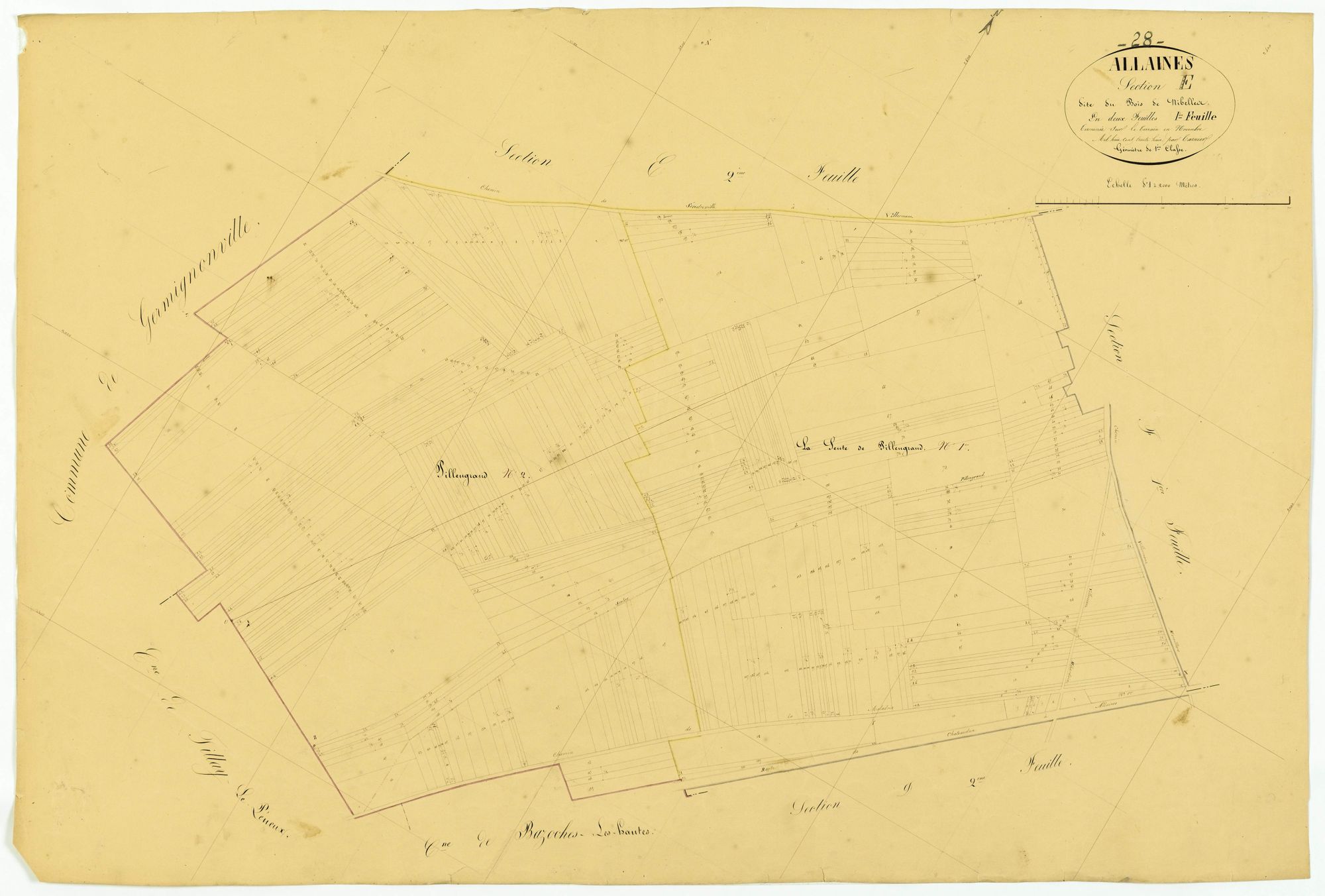 Section E, le Bois de Nibelles, feuille 1.