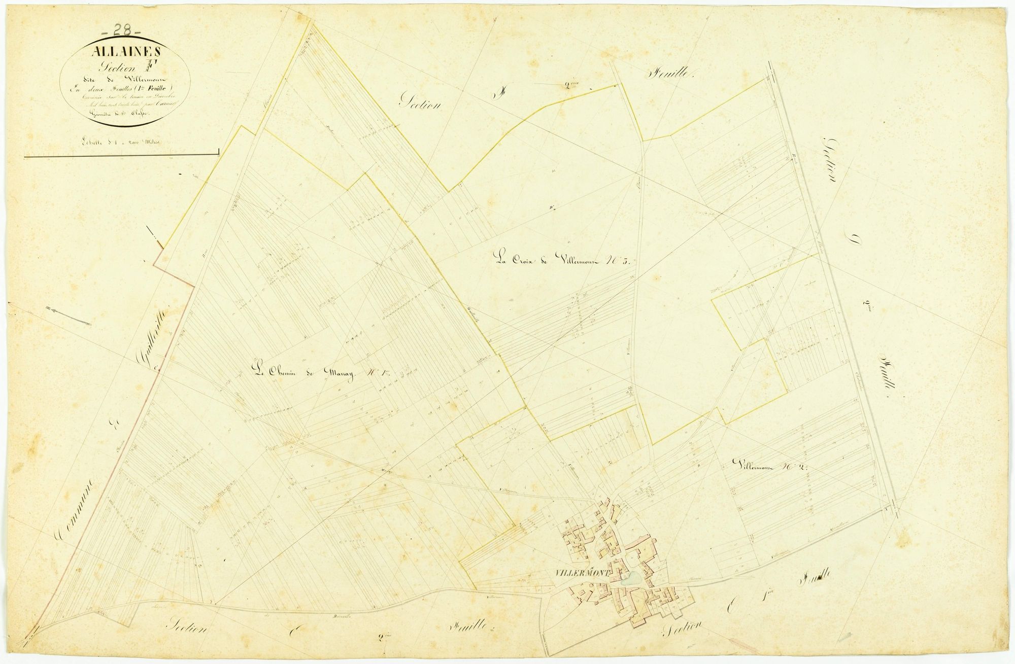 Section F, Villermoux, feuille 1.