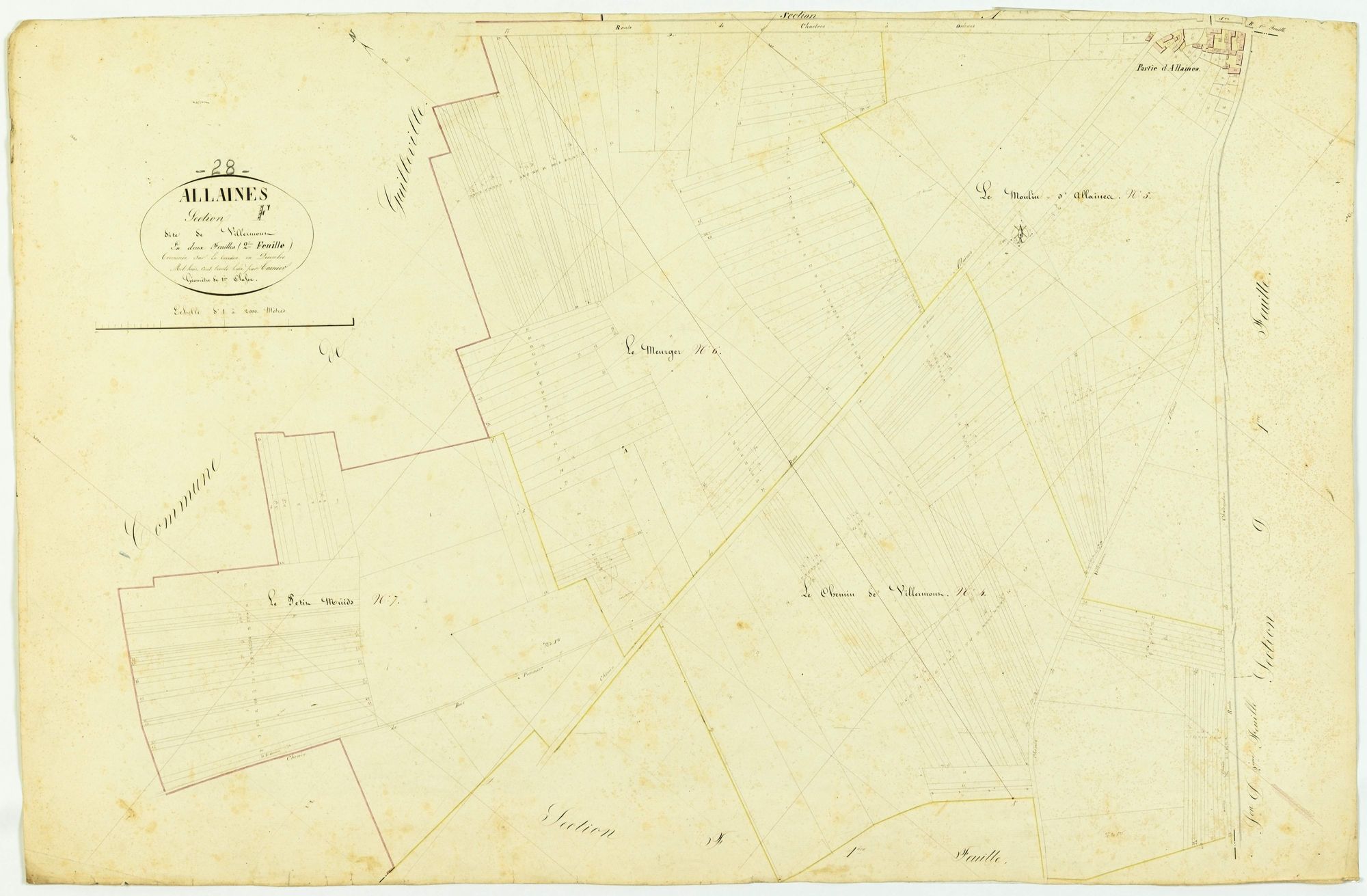 Section F, Villermoux, feuille 2.