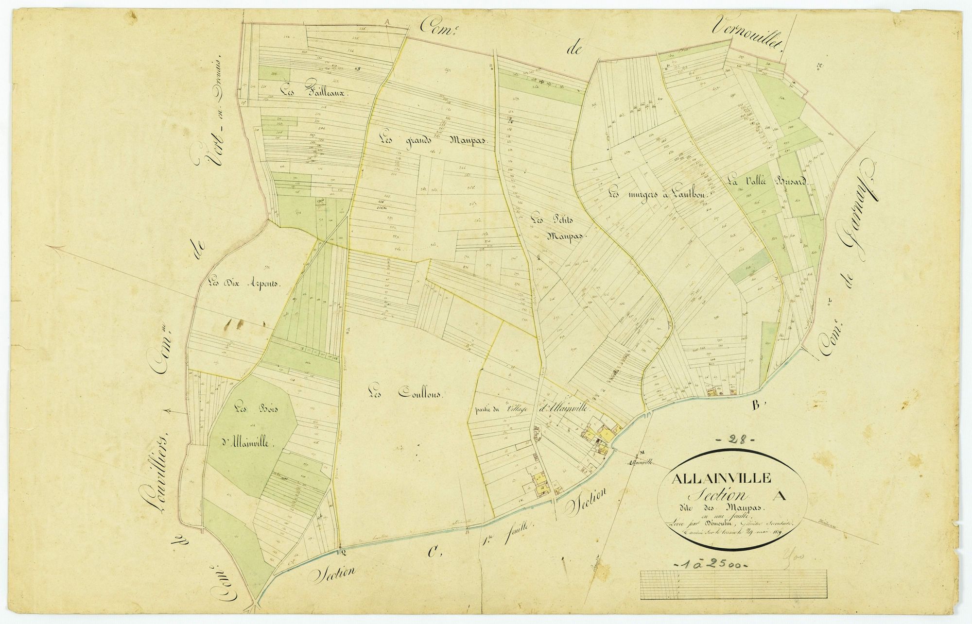 Section A, les Maupas, en une feuille.