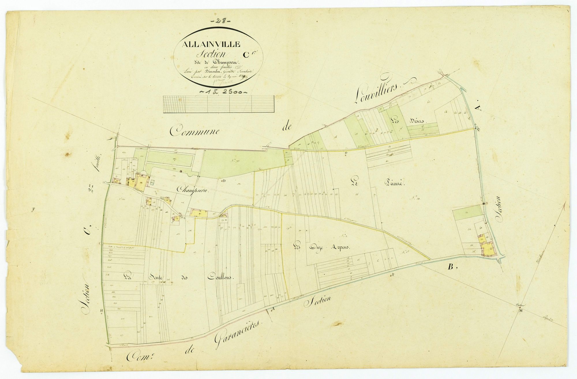Section C, Champseru, feuille 1.