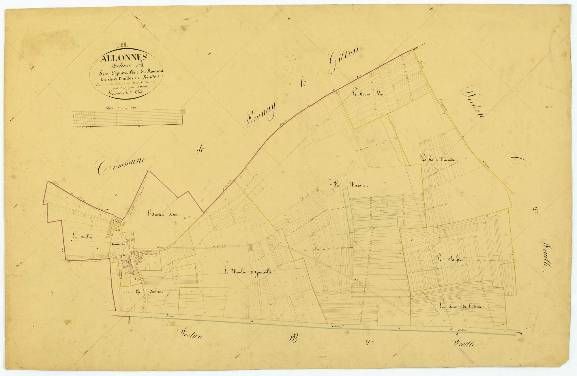 Section A, Symorville et le Rouleau, feuille 1.