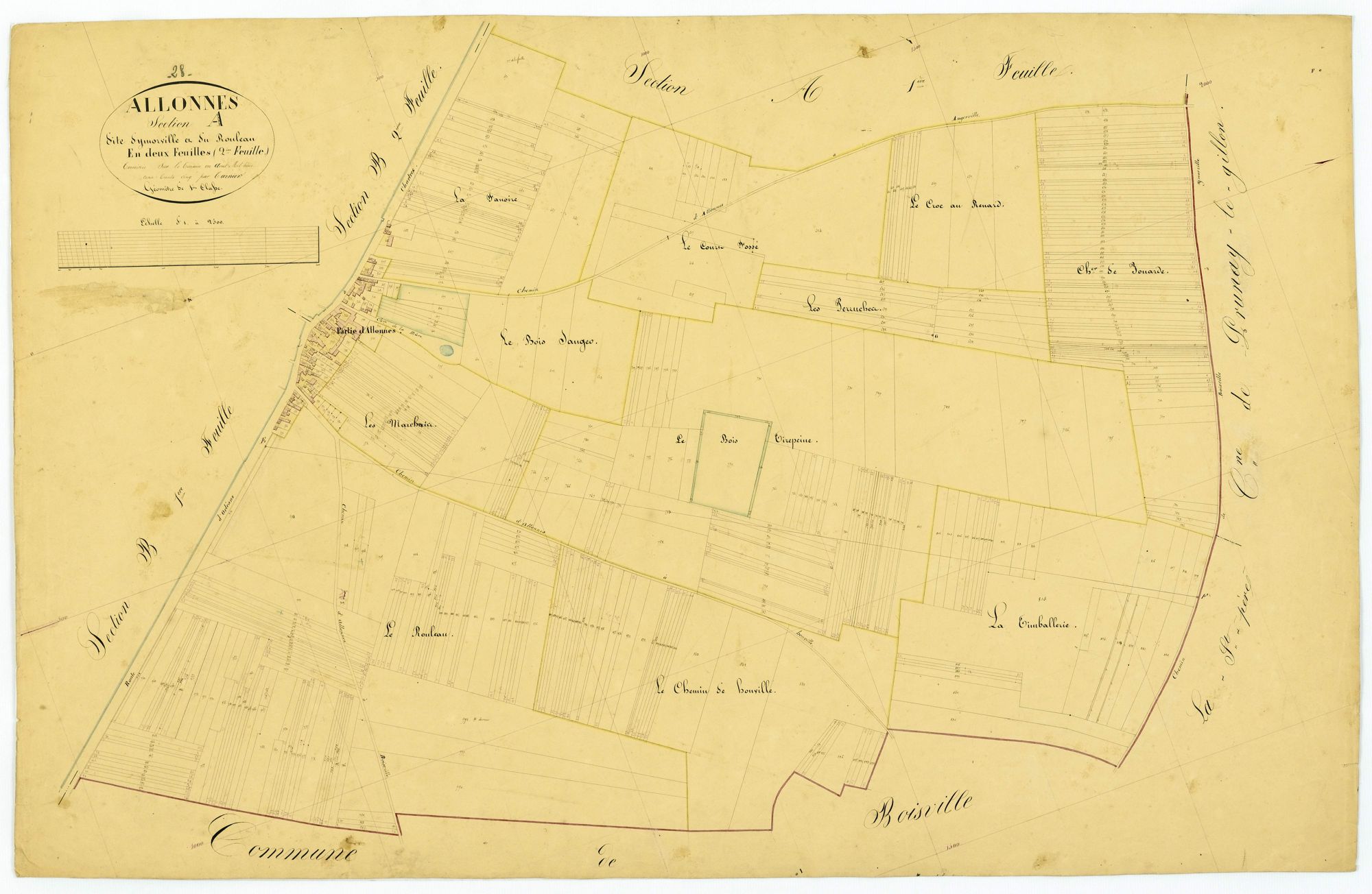 Section A, Symorville et le Rouleau, feuille 2.