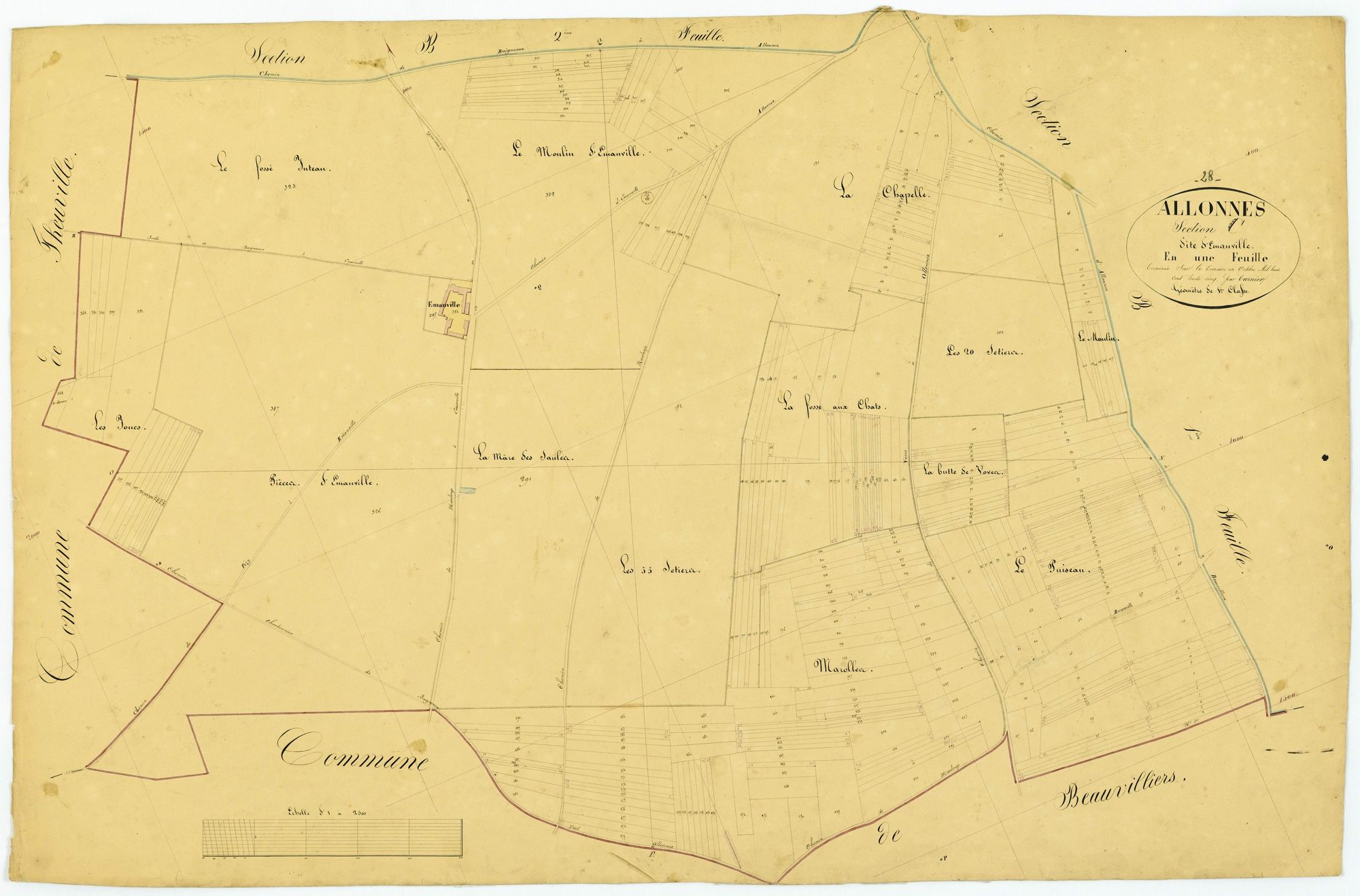 Section C, Emanville, en une feuille.