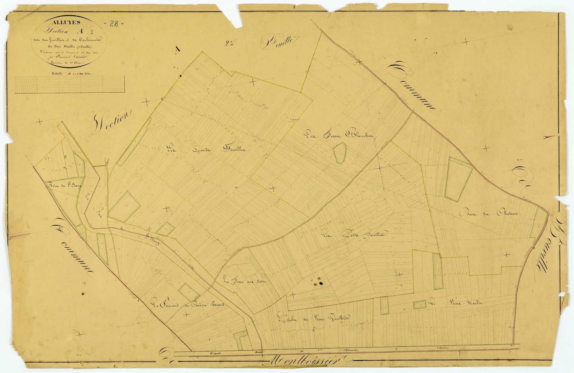 Section A, les Forvilles et Coulommier, feuille 1.