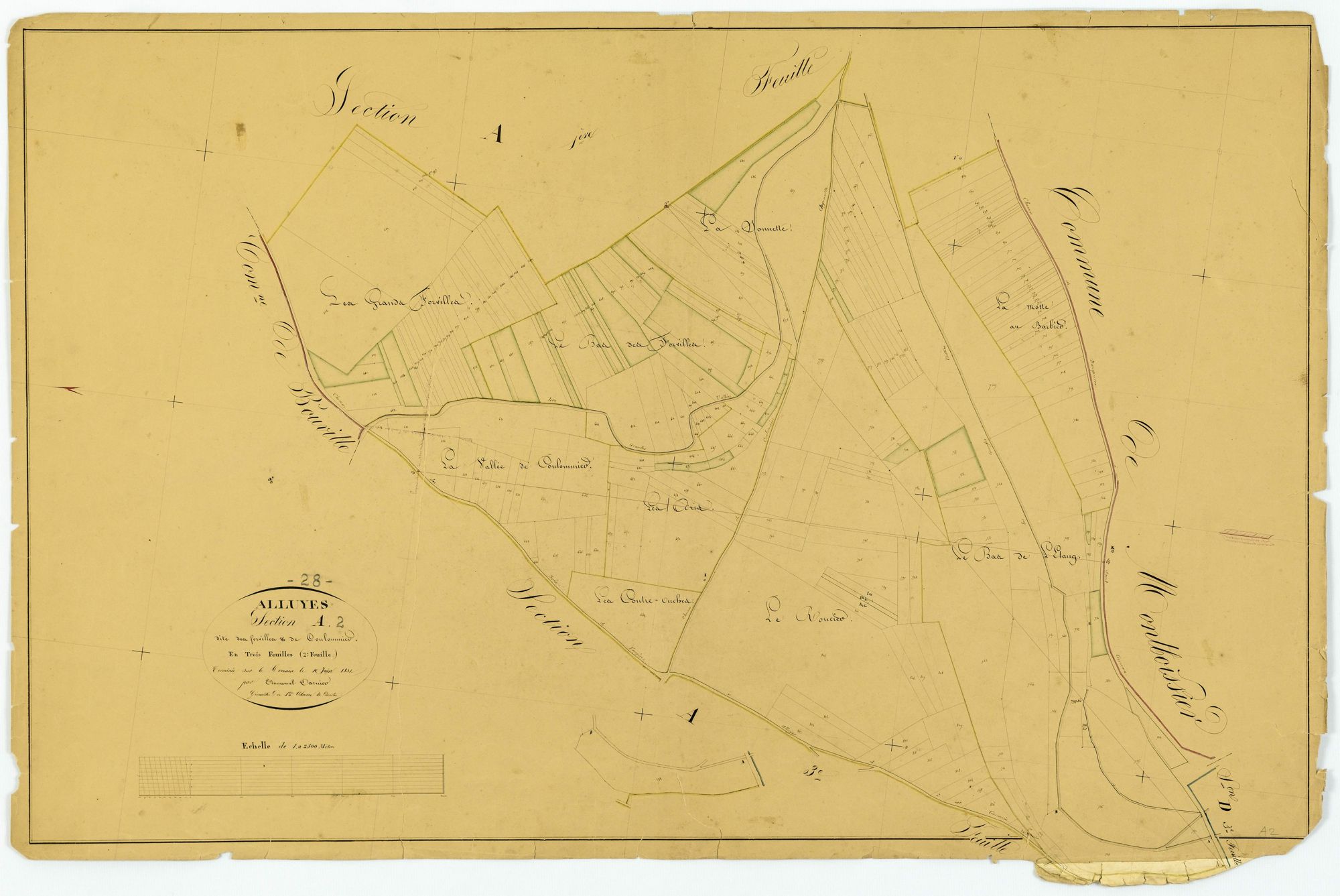Section A, les Forvilles et Coulommier, feuille 2.