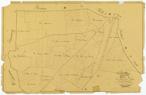 Section C, Bourgeray et Montdetour, feuille 1.