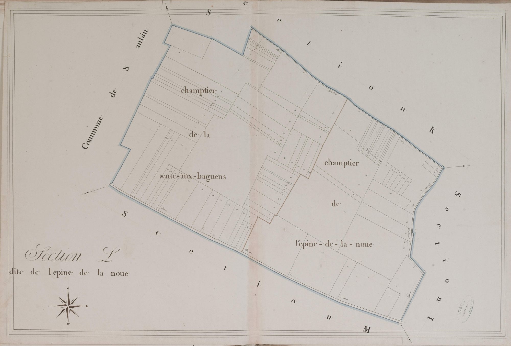 Section L, l'Epine de la Noue, en une feuille.
