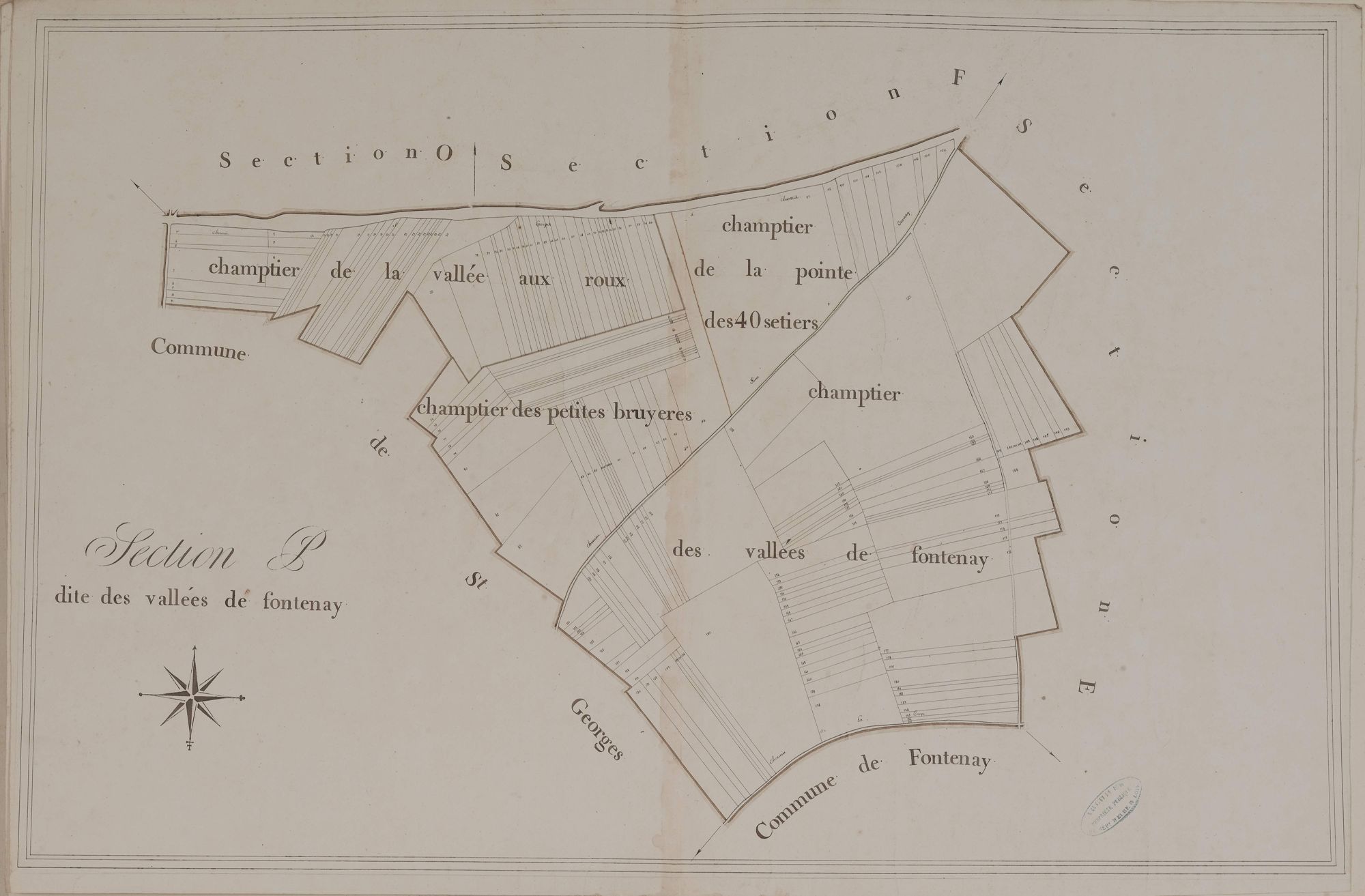 Section P, les Vallées de Fontenay, en une feuille.