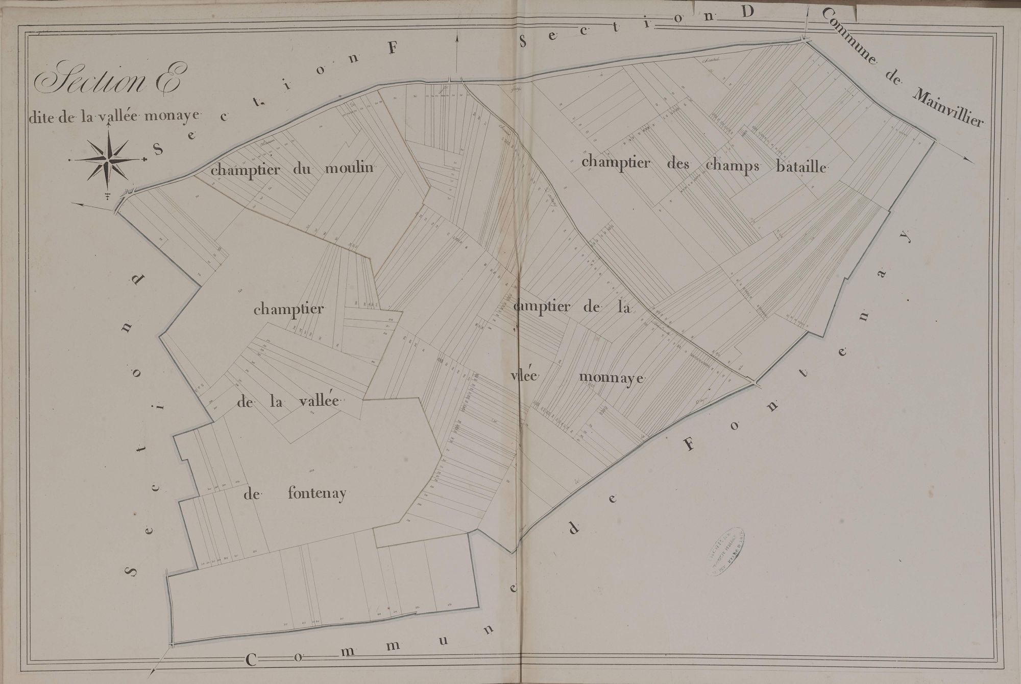Section E, la Vallée Monaye, en une feuille.