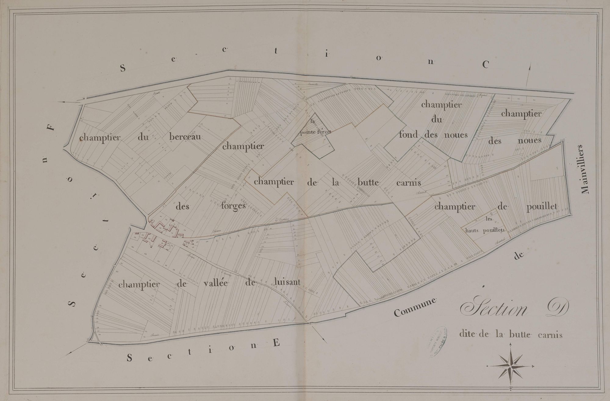 Section D, la Butte Carnis, en une feuille.