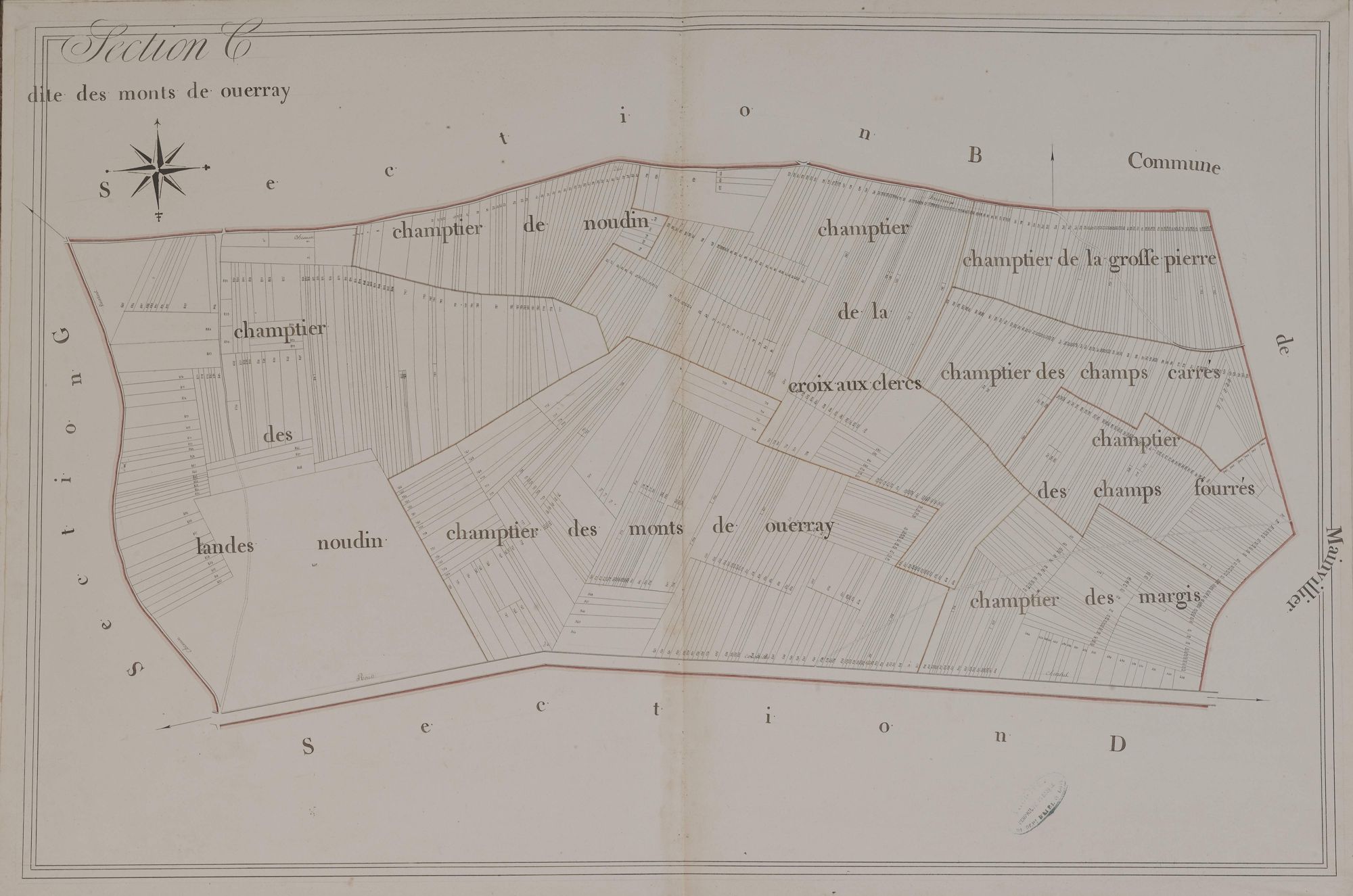 Section C, les Monts de Oueray, en une feuille.