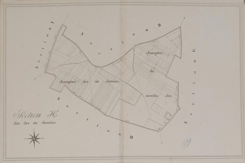 Section H, les Six Chemins, en une feuille.
