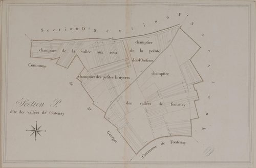 Section P, les Vallées de Fontenay, en une feuille.