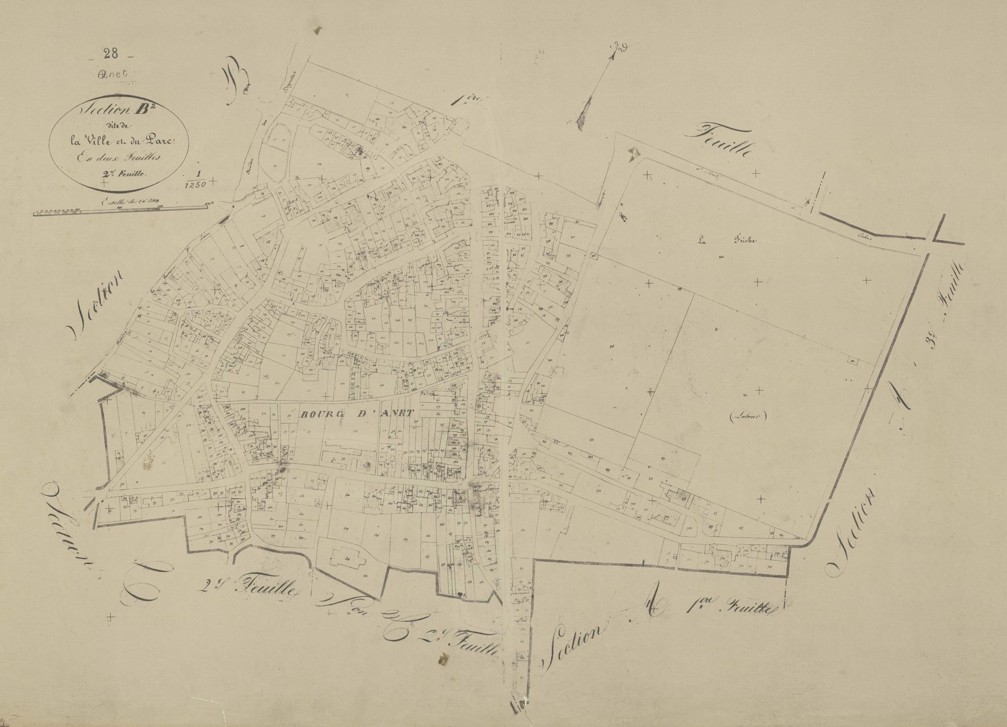 Section B, la Ville et le Parc, feuille 2.