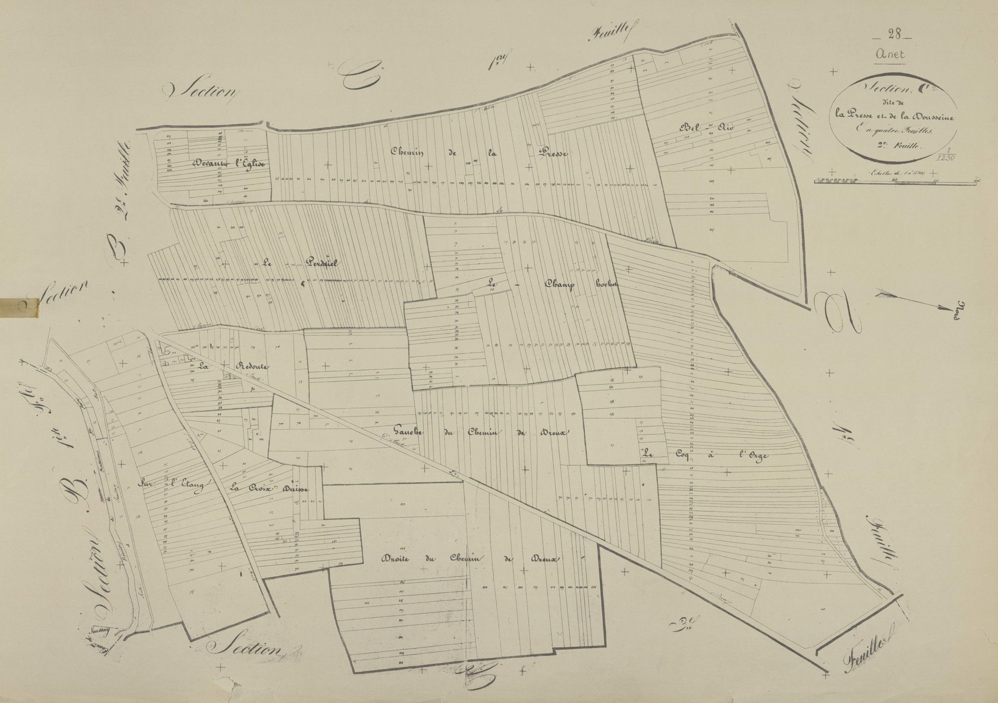 Section C, la Presse et la Dousseine, feuille 2.