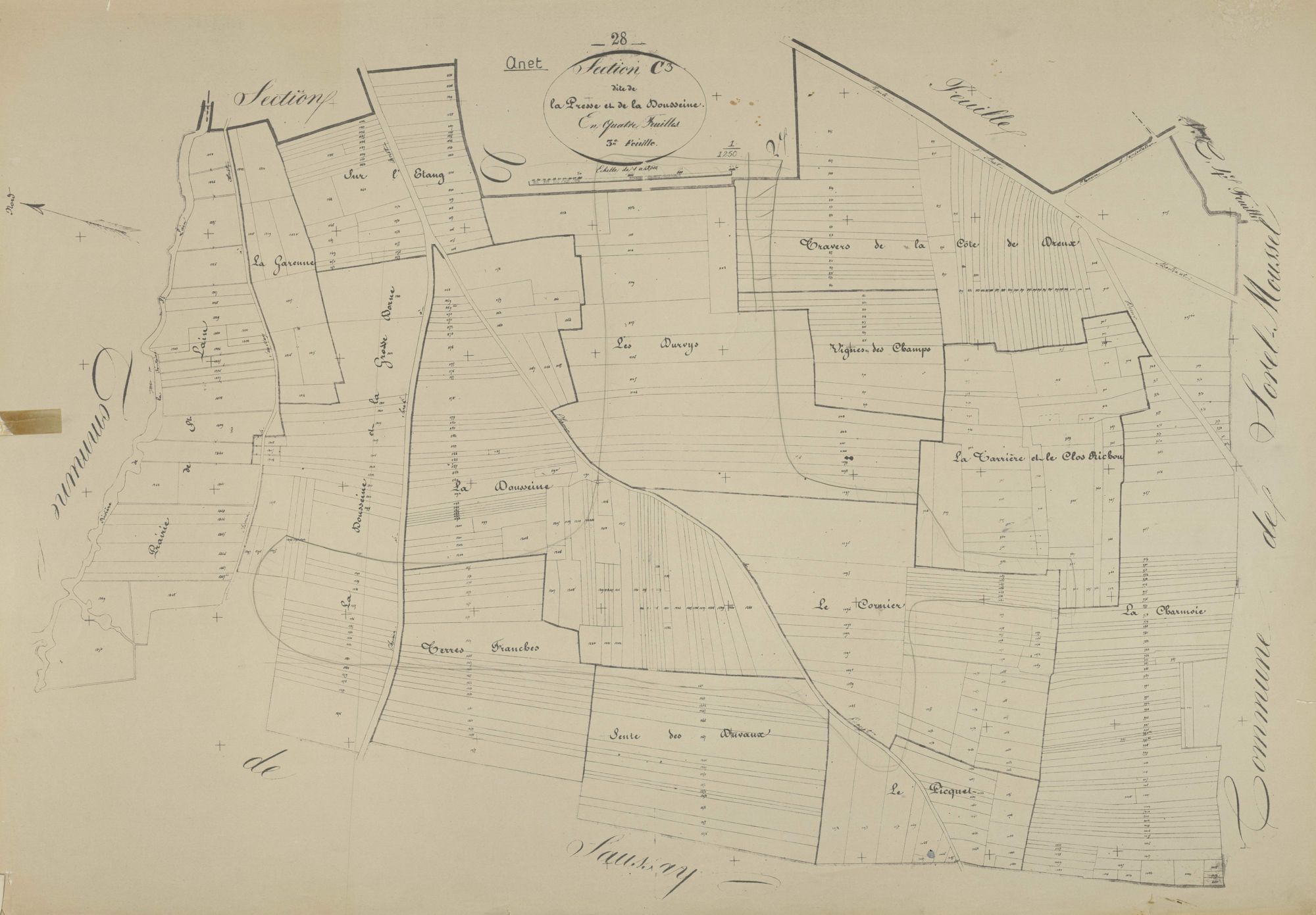 Section C, la Presse et la Dousseine, feuille 3.