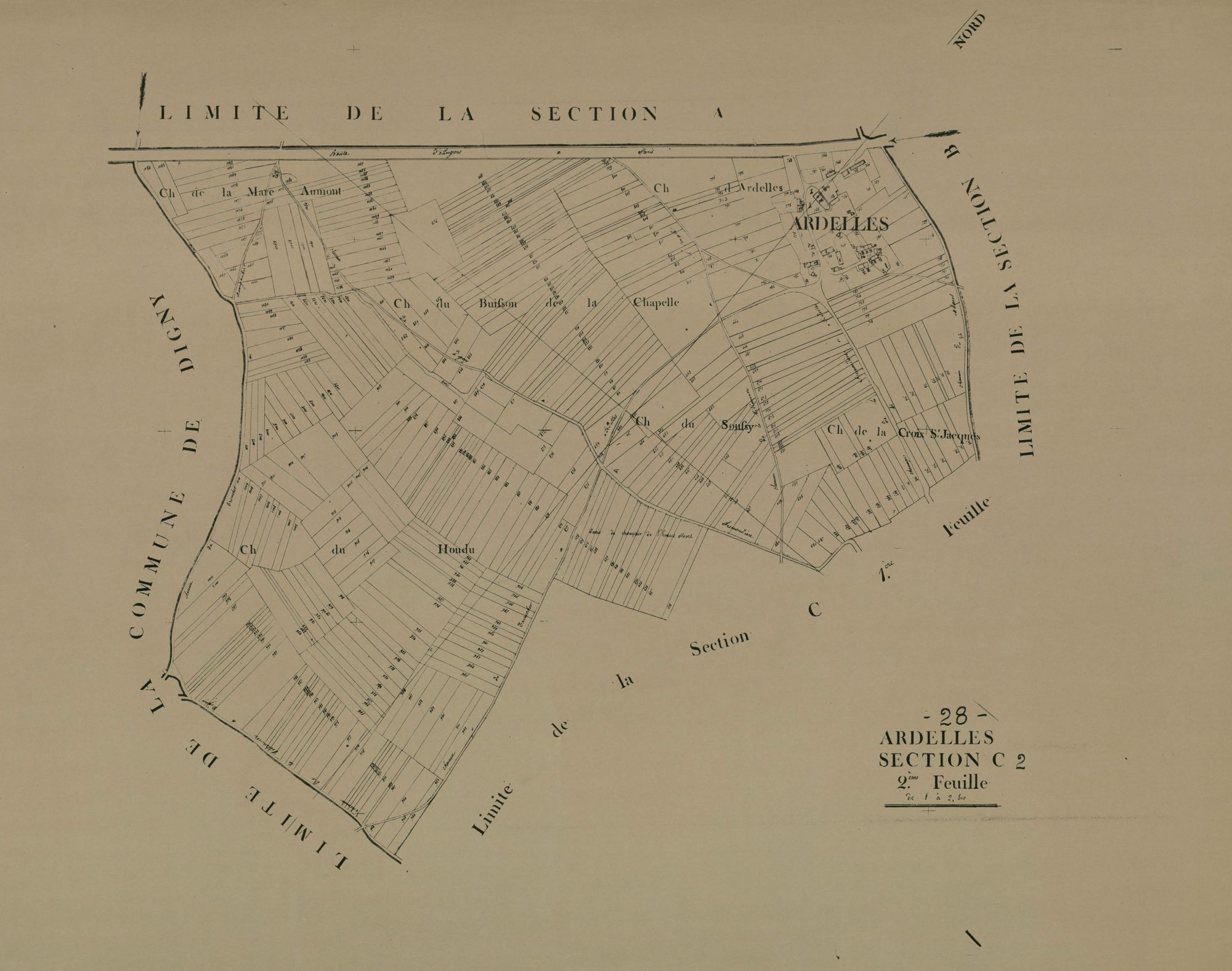 Section C, [la Villeneuve], feuille 2.