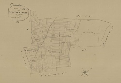 Section B, la Butte du Moulin, feuille 2.