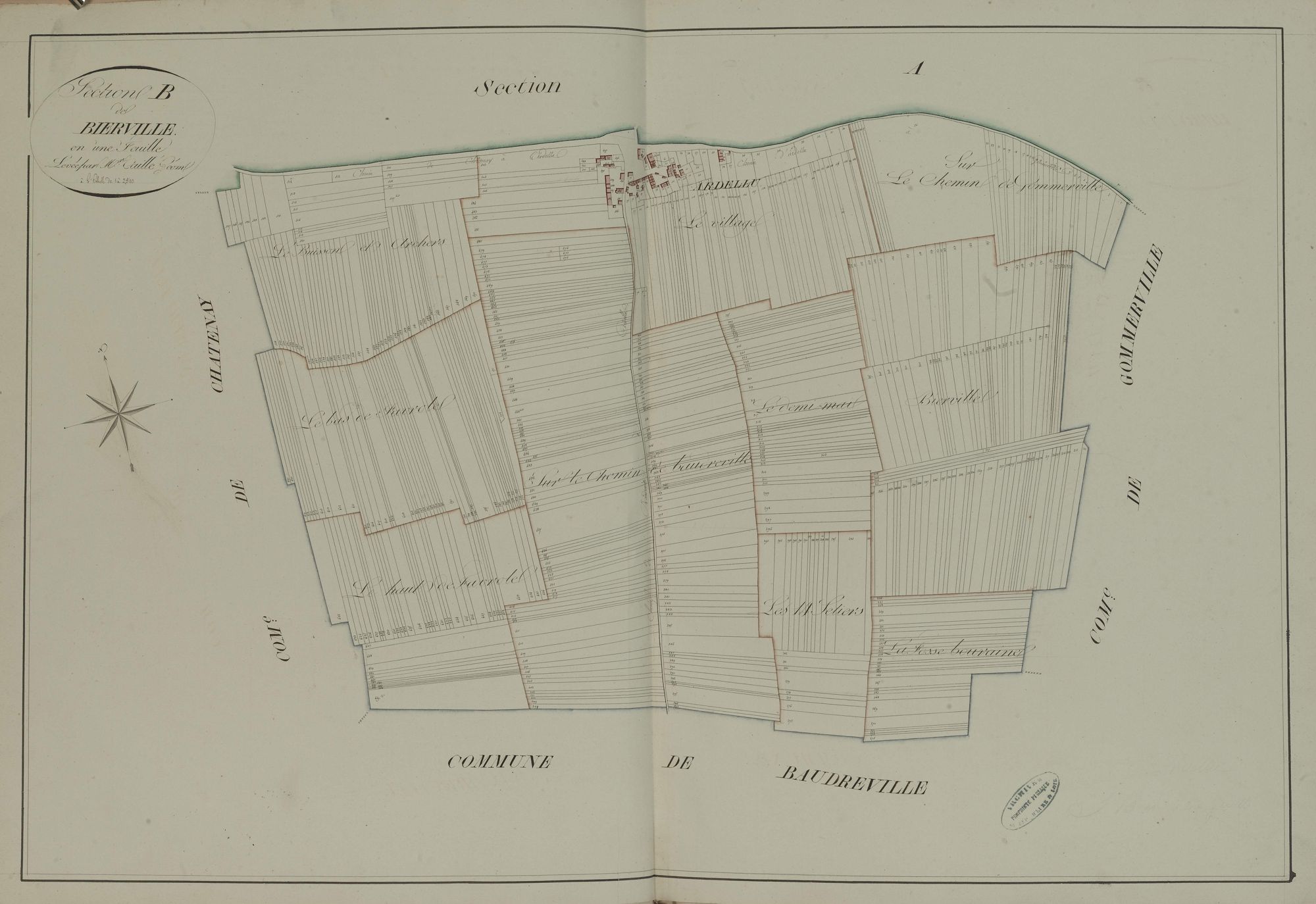 Section B, Bierville, en une feuille.