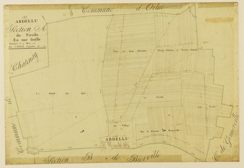 Section A, du Paradis, en une feuille.