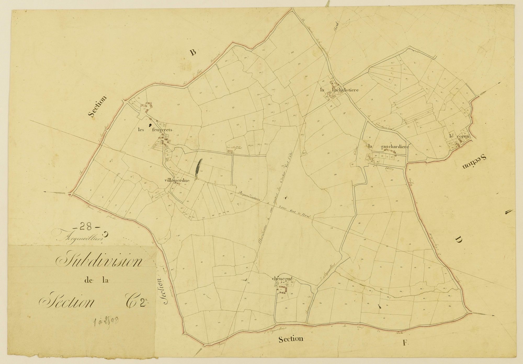 Subdivision de la section C, feuille 2.