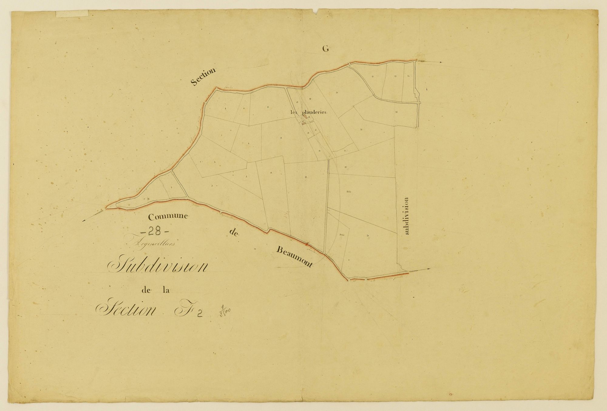 Subdivision de la section F, feuille 2.