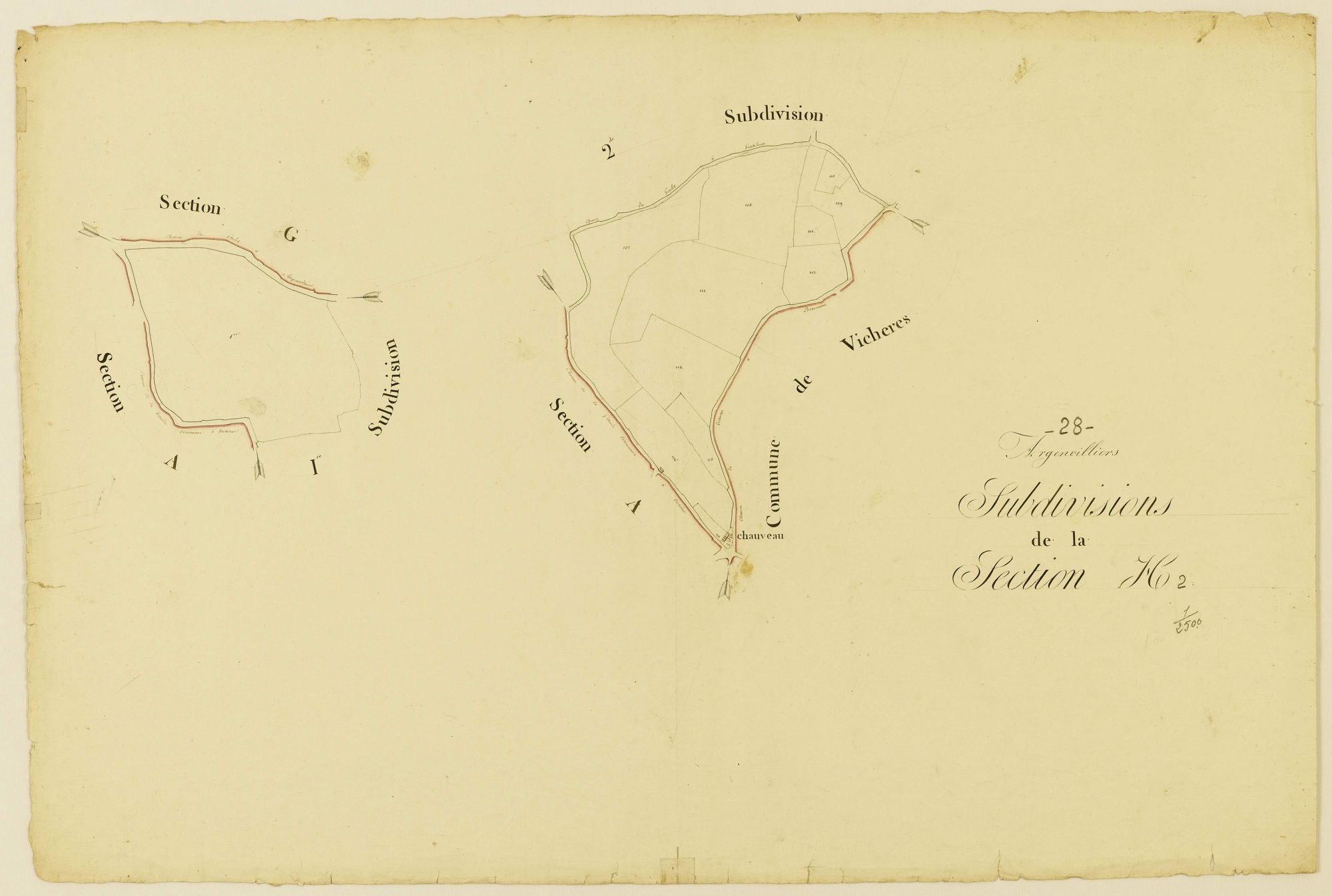 Subdivision de la section H, feuille 2.